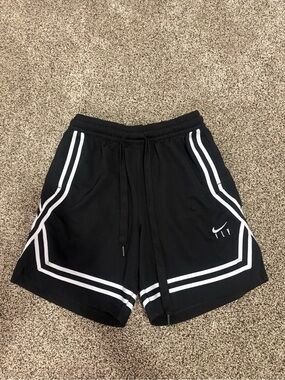 Nike Black Athletic Shorts with White Trim